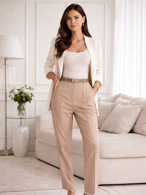 Grey leather thin belt with metal clasp